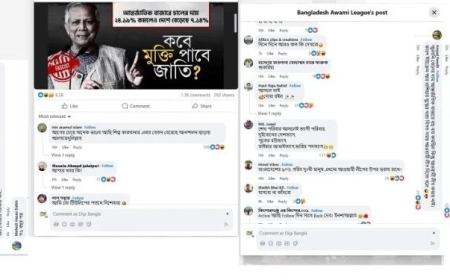 ফেসবুকে প্রশ্নবিদ্ধ আওয়ামী লীগ