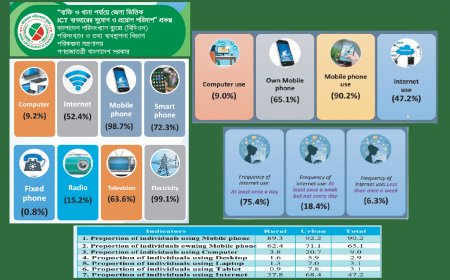 দেশে দিনে একবার হলেও ইন্টারনেটে যুক্ত হন ৭৫ শতাংশ: বিবিএস
