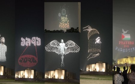 Drone Display Dazzles Dhaka Ahead of Bengali New Year