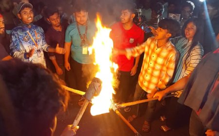 Diploma Dissent: Polytechnic Protesters Parade with Torches in Dhaka