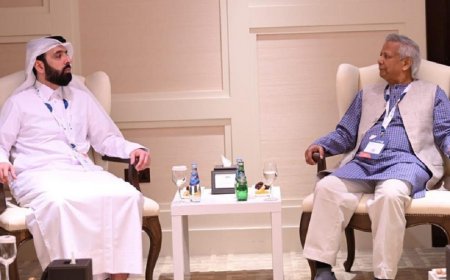 Yunus Seeks Qatar Charity’s Help to Bring Tech Training to Bangladesh’s Madrasah Students