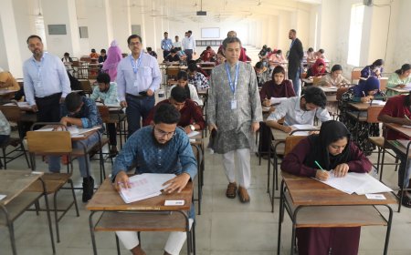 যবিপ্রবিতে গুচ্ছ পদ্ধতির ‘বি’  ইউনিটের ভর্তি পরীক্ষা অনুষ্ঠিত