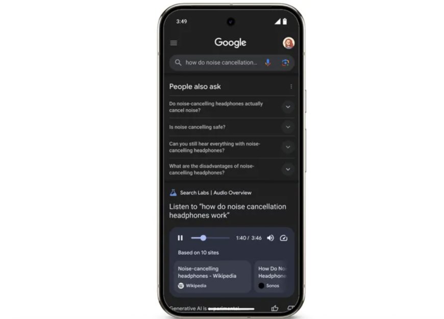 গুগল সার্চে যুক্ত হলো অডিও ওভারভিউ