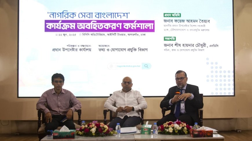 নাগরিক সেবা কার্যক্রম অবহিতকরণ কর্মশালা অনুষ্ঠিত