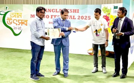 Bangladeshi Journalist Honoured at Qatar Mango Festival for Export Coverage