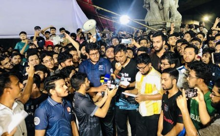 BUET Students Demand Justice and Deterrence Following Brutal Murder of Businessman in front of Mitford Hospital