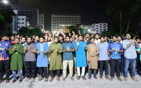 PSTU Students Stage Protest Over Brutal Murder of Businessman in Old Dhaka