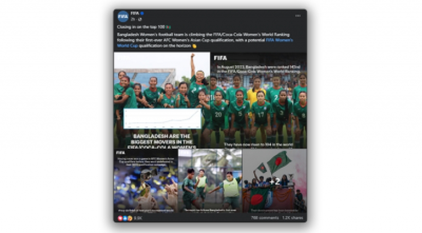 FIFA Features Flying Falcons: Bangladesh Women’s Team Earns Global Spotlight