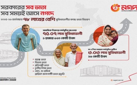 নগদ- এ ৭৮ লাখের বেশি সরকারি অনুদান গ্রহণ