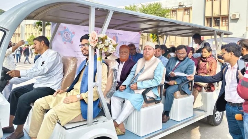 ৫ টাকা ভাড়ায় রাবিতে চালু হলো ই-কার