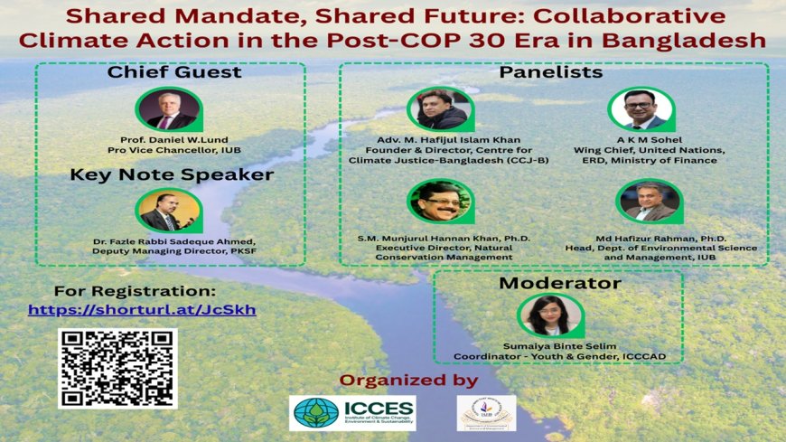 Youth Climate Dialogue ‘Share Mandate, Share Future’ to Be Held in Dhaka