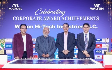 আইসিএসবি ও আইসিএমএবি অ্যাওয়ার্ড  অর্জনের সাফল্য উদযাপন করলো ওয়ালটন 
