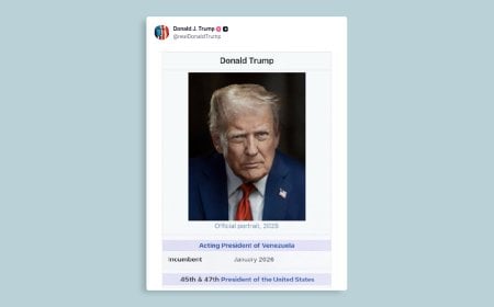 ভেনেজুয়েলার ‘ভারপ্রাপ্ত প্রেসিডেন্ট’ ডোনাল্ড ট্রাম্প!