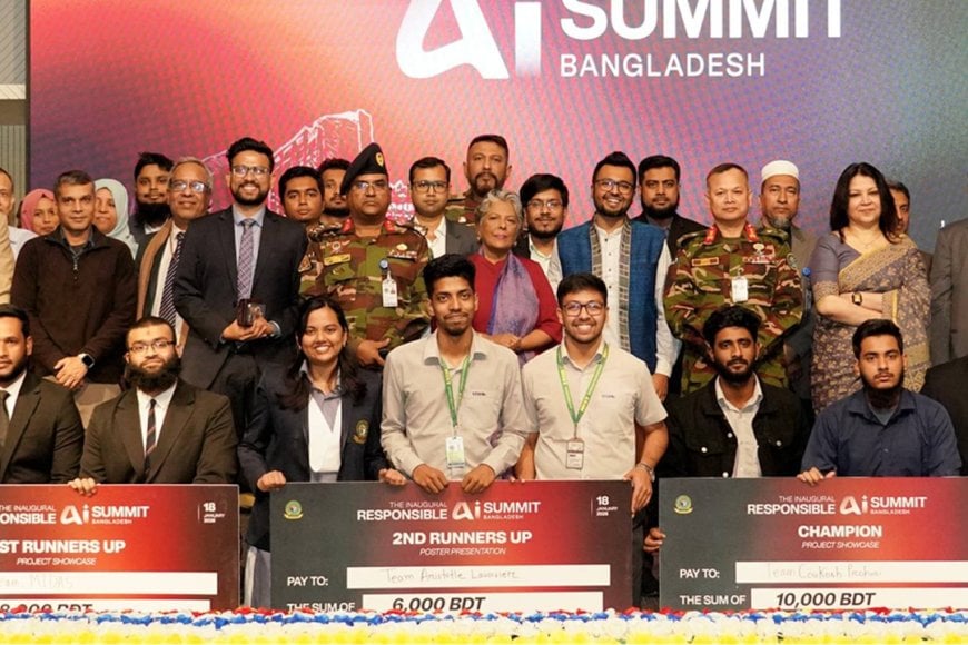প্রথম রেসপনসিবল এআই সামিটে চ্যাম্পিয়ন চৌকস প্রহরী ও টিম অ্যানোনিমাস