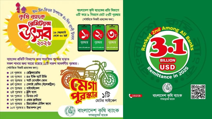 Krishi Bank Launches 40-Day Remittance Festival Ahead of Eid