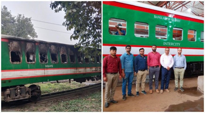 ঈদে রেলযাত্রায় যুক্ত হচ্ছে পুড়ে যাওয়া কোচটিও