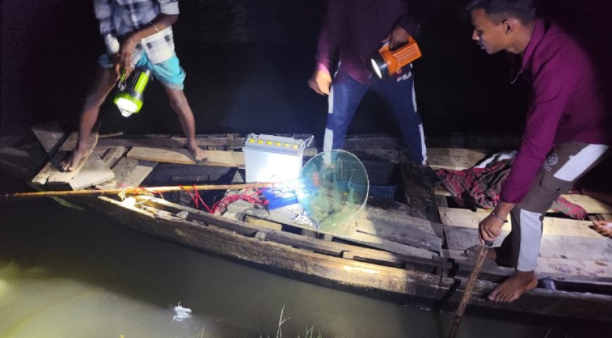 Electric Shock Fishing Nets Seized in Meghna River Raid