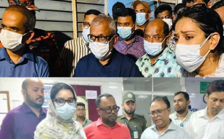 কেরানীগ‌ঞ্জে অগ্নিকাণ্ড: দগ্ধ‌দের দেখতে হাসপাতালে  শ্রম ও কর্মসংস্থান এবং স্বাস্থ্যমন্ত্রী