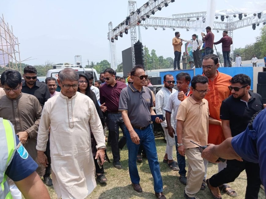 টাঙ্গাইলে কৃষক কার্ড বিতরণ অনুষ্ঠানের প্রস্তুতি পরিদর্শন টেলিকম মন্ত্রীর