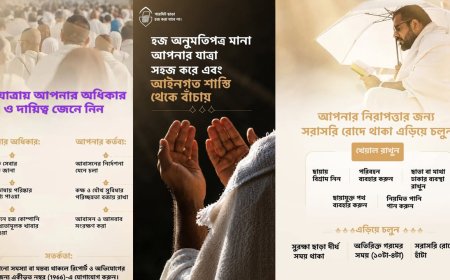 সোশ্যাল মিডিয়ায় সচেতনতা, হাজিদের রোদ এড়িয়ে চলার পরামর্শ