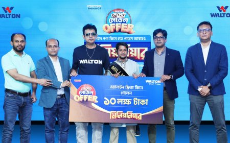 ওয়ালটন ফ্রিজ কিনে ১০ লাখ টাকা পেলেন ভালুকার খোকন মিয়া