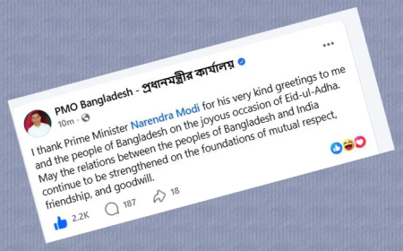 মোদির ঈদ শুভেচ্ছায় বন্ধুত্বে  সদ্ভাবের প্রত্যাশা তারেক রহমানের