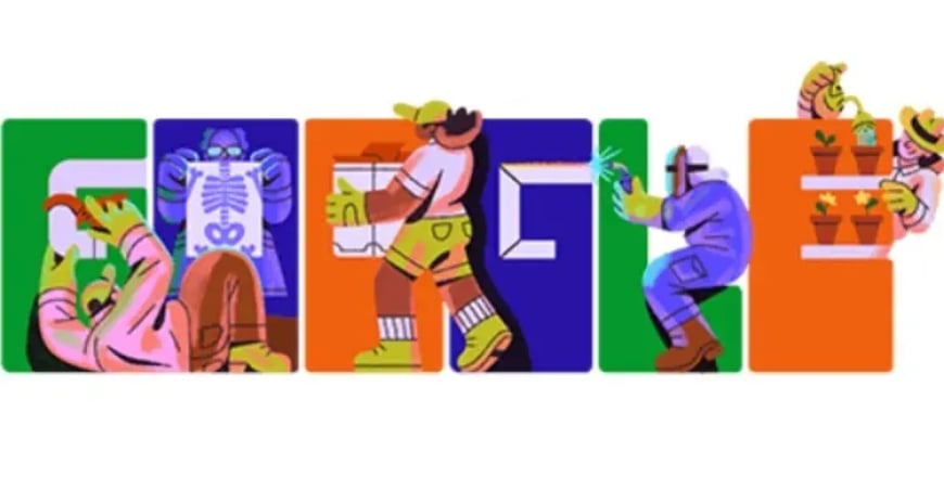 মে দিবসের ডুডলে কর্মজীবী মানুষের গল্প