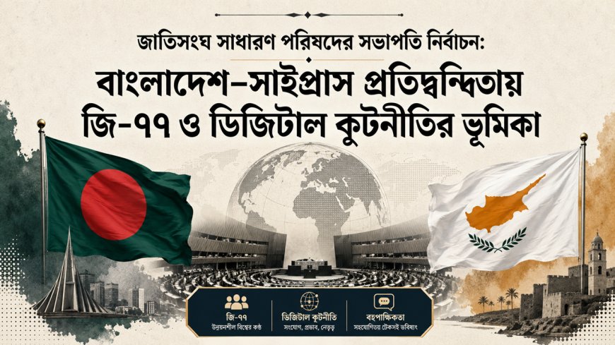 জাতিসংঘে বাংলাদেশ-সাইপ্রাস দ্বৈরথ: বিশ্বমঞ্চে জি-৭৭ ও ডিজিটাল কূটনীতির পরীক্ষা